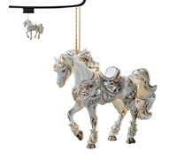 Horse Ornaments for Christmas Tree | Pendant 2D Acrylic Decor - Horse Christmas Tree Ornaments | for Holiday Home Tabletop Wall Window Girl Women