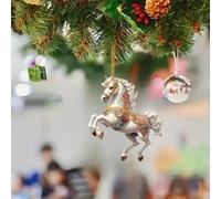 Horse Ornaments for Christmas Tree, Western & Equestrian Theme Acrylic Horse Decorations, 2D Acrylic Pendant for Home Farmhorse Animal Decor, 2026 Chinese Zodiacs Gift for Horses Lovers