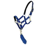 Horse Padded Headcollar Lead Rope - Comfortable Stylish Horse Printed Halter with Detachable Leadrope - Stable Yard Equipment for Pony Cob Full and Shetland