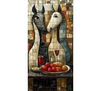 Horse Paint by Numbers Apple Large Paint by Numbers for Adults 40X80cm, DIY Color Oil Painting Acrylic Paints, Painting Sets for Adults Beginners, Art Crafts for Wall Decor, Gifts for Women W6-96