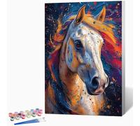 Horse Paint by Numbers for Adults, Animal Adult Paint by Numbers Canvas Kits, Hobbies for Adults Women, DIY Color Oil Painting Acrylic Painting for Beginners, Gifts for Women, Decor 24x32in -WX251015
