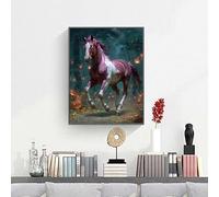 Horse Paint by Numbers for Adults, Animal Painting by Number Kits On Canvas, Adults Beginners DIY Acrylic Oil Craft Art Painting Kits with Brushes for Home Wall Decor 36x48in PjY5154 U-X