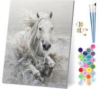 Horse Paint by Numbers for Adults, Animal Painting by Numbers for Adults Kits On Canvas, Easy DIY Acrylic Pigment Drawing Paintwork, Hobbies for Women, for Home Wall Decor Gifts 16x20 inch M-1059