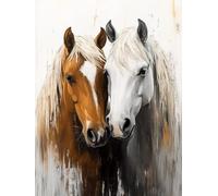 Horse Paint by Numbers for Adults, Animals Painting by Numbers DIY Color Oil Painting Hobbies for Adults Women with Acrylic Paint Brush Set for Room Decor, Wall Art, Gifts 40 x 60 cm -zjn25077B