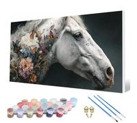 Horse Paint by Numbers for Adults, Paint by Numbers Butterfly Pattern Design Painting Kits, Acrylic Painting Kit with Brushes Adult Crafts for Room Decor, Wall Art, Gifts 20X40Inch -hcw2507A617Q