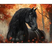 Horse Paint by Numbers for Adults, Paint by Numbers Forest, Craft Oil Painting Kits for Kids with Paintbrushes and Acrylic Pigment, Adults Canvas Kits for Home Room Wall Decor 130x100cm, Model 226