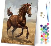Horse Paint by Numbers for Adults With Frame, Paint by Numbers Animal, Easy Diy Oil Painting Kits on Canvas with Brushes, Hobbies for Women, Painting for Home Wall Decor Gifts 40x54 inch 4-3561
