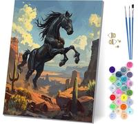 Horse Paint by Numbers for Adults With Frame, Painting by Numbers for Adults Animal, DIY Acrylic Pigment Drawing Arts and Crafts, Hobbies for Women, for Home Wall Decor Gifts 28x38 inch A-1799