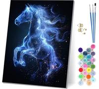 Horse Paint by Numbers for Adults With Frame, Painting by Numbers for Adults Animal, DIY Acrylic Pigment Drawing Arts and Crafts, Hobbies for Women, for Home Wall Decor Gifts 20x26 inch Z-3333
