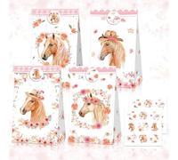Horse Party Favors Supplies Horse Party Bags Boxes Treat Boxes Cowboy Gift Box Cookies Snacks Bags for Western Cowboy Cowgirl Themed Birthday Baby Shower
