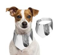 Horse Pattern Animal White,Pet Bib Scarf Cats Dog Bandana Dogs Towel Bib Adjustable Pet Scarf,S