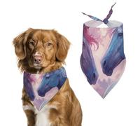 Horse Pattern Dog Bandana Triangle Dog Scarf Washable Polyester Dog Bibs Cute Pet Bandana for Medium Large Dogs Puppy and Cats