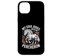 Horse Percheron My Soul Rides With My Percheron Case for iPhone 14 Plus