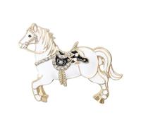 Horse Pin - Elegant rhinestone brooch, sparkling animal lapel accessory, eye-catching fashion accent, add shine and personality for dance outfits, dinner party, Se référer au descriptif, Alloy Steel