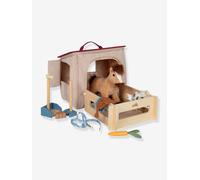 Horse playset with stable and children's bag SMALL FOOT brown