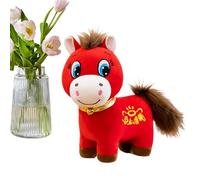 Horse Plush,9.8 Inches Soft Doll Toys 2026 - Chinese New Year Collectible Plush Dolls for Car Seat Nursery Travel Home Living Room Playroom Bedroom