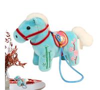 Horse Plush - Cuddly Ornament, 5.12 Inch 2026 Chinese New Year Stuffed Animal for Home, Cotton Plush Toy, Holiday Decoration with Soft Huggable Design, Gift for Living Room Nursery Travel
