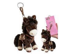 Horse Plush - Doll Keychain 18cm, Pocket Ornament | Lovely Miniature Carryable Display Accent, Kids Adults Friend Family Celebration Tote Satchel Rucksack Clutch Use for Special Days