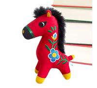 Horse Plush Toy, 2026 Festive Doll, 23cm Soft Stuffed Horse, Gentle Fabric Plush Figure with Comfortable Touch, Decorative Gift Toy for Celebration Joy, Bedroom Living Room Home Display
