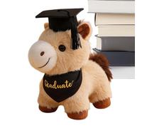 Horse Plush Toy | Soft Cuddly Pillow - Graduation Horse Plush Toy | Suitable For Collecting, Sleeping, Sleeping, Relaxing, In The Bedroom, On Bed, On Couch, In The Nursery