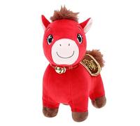Horse Plush Toys, 25cm Horse Animals of the Horses Stuffed Mascot Doll Plush Toys Chinese Zodiacs Decor for Spring Festival Lunar New Year Present Blessing Souvenir