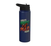 Horse Polo World's Okayest Polo Player Stainless Steel Insulated Water Bottle