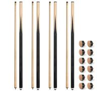 Horse Pool Cue Stick,48" Pool Cue Set of 4 Billiard Cues Sticks for Professional,Pool Sticks for Adults 15 oz House Bar with 13MM Leather Screw On Pool Cue Tips 12 Pieces