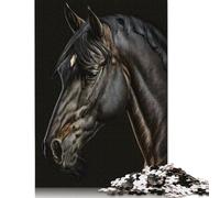 Horse Portrait Photo Puzzles 500 Pieces Wooden Puzzles Puzzles for Adults Puzzle for Adults And Teenager 500pcs (52x38cm)