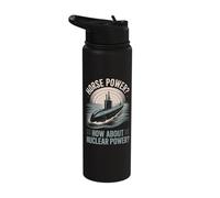 Horse Power How About Nuclear Power Stainless Steel Insulated Water Bottle