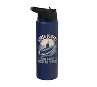 Horse Power How About Nuclear Power Stainless Steel Insulated Water Bottle