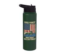 Horse Power How About Nuclear Power Stainless Steel Insulated Water Bottle