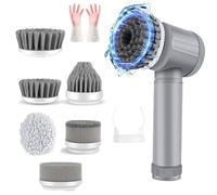 Horse Power Pocket Pony Scrubber, Rechargeable Handheld Cordless Electric Spin Scrubber, Waterproof Electric Power Scrubber with Multiple Replaceable Heads (7 Brush Heads)