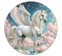 Horse Puzzle 1000 Piece Jigsaw Good Friend Partner The Horse Circular Jigsaws Adults Kids Puzzles Creativity & Gift Giving Perfect for Relaxation Whimsical Challenges 1000pcs (67.5x67.5cm)