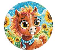Horse Puzzle 1000 Pieces Jigsaw Good Friend Partner The Horse Rotundity Jigsaws Adults Kids Puzzles Creativity & Gift Giving Perfect for Relaxation Whimsical Challenges 1000pcs (67.5x67.5cm)