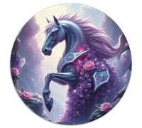 Horse Puzzle 1000Pc Jigsaw Animals Das Tier Wild Animals Beast Rotundity Jigsaws Adults Kids Puzzles Challenging Games Presents Creative Geometric Challenging And Brainteasing (67.5x67.5cm)