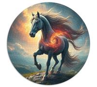 Horse Puzzle 1000Pc Jigsaw Animals Das Tier Wild Animals Beast Rotundity Jigsaws Adults Kids Puzzles Games Home Decoration Adult Educational Games Inspirational Challenge 1000pcs (67.5x67.5cm)