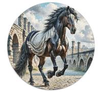 Horse Puzzle 1000Pc Jigsaw Good Friend Partner The Horse Rotundity Jigsaws Adults Kids Puzzles Impossible Challenging Games Presents Creative Geometric Challenging And (67.5x67.5cm)