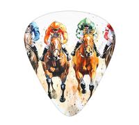 Horse Race Riding Guitar Picks Gift Set - Smooth Durable Plectrums For Acoustic, Electric & Bass Guitar, Perfect Present For Guitar Lovers & Musicians
