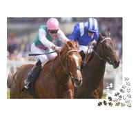 Horse Racing 1000 Piece Adult Jigsaw Puzzles Mare Jigsaws Challenging Game Family Challenging Educational Games Home Decoration for Adults Gifts Ideas 1000pcs (75x50cm)