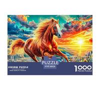 Horse Racing 1000 Piece Jigsaw Puzzle for Adults - A Great Gift Idea for Men & Women, Challenging Wall Art for Home Decoration 38x26cm/1000pcs