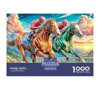 Horse Racing 1000 Piece Jigsaw Puzzle for Adults - A Great Gift Idea for Men & Women, Challenging Wall Art for Home Decoration 70x50cm/1000pcs