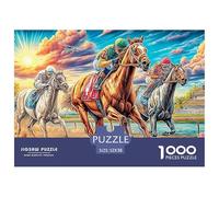 Horse Racing 1000 Piece Jigsaw Puzzle for Adults - A Great Gift Idea for Men & Women, Challenging Wall Art for Home Decoration 52x38cm/1000pcs