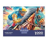 Horse Racing 1000 Piece Jigsaw Puzzle for All Ages - Eco-Friendly Recycled Paper, A Great Gift Idea And Home Decoration Project 70x50cm/1000pcs