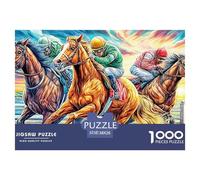 Horse Racing 1000 Piece Jigsaw Puzzle for All Ages - Eco-Friendly Recycled Paper, A Great Gift Idea And Home Decoration Project 38x26cm/1000pcs