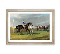 Horse Racing by John Frederick Herring Framed Print | A2 Oak Framed Wall Art | Ready to Hang | Modern Animal Picture | Living Room Bedroom Lounge Office