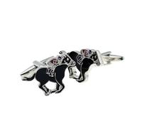 Horse Racing Cufflinks in a Personalised Engraved Cufflink Box