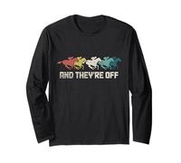 Horse Racing Derby Jockey Horse Rider Racer Vintage Long Sleeve T-Shirt