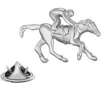 Horse Racing Equestrian Polished Brass Lapel Pin Badge Brooch