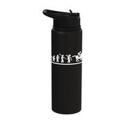 Horse Racing Evolution Funny Horse Racing Derby Day Stainless Steel Insulated Water Bottle