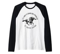 Horse Racing Gambling Derby Jockey Horse Rider Racer Funny Raglan Baseball Tee